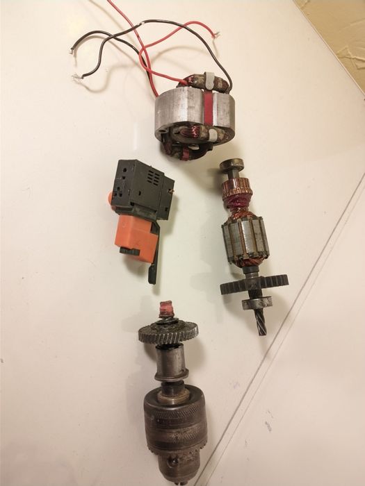 Якорь, статор, кнопка, деталі