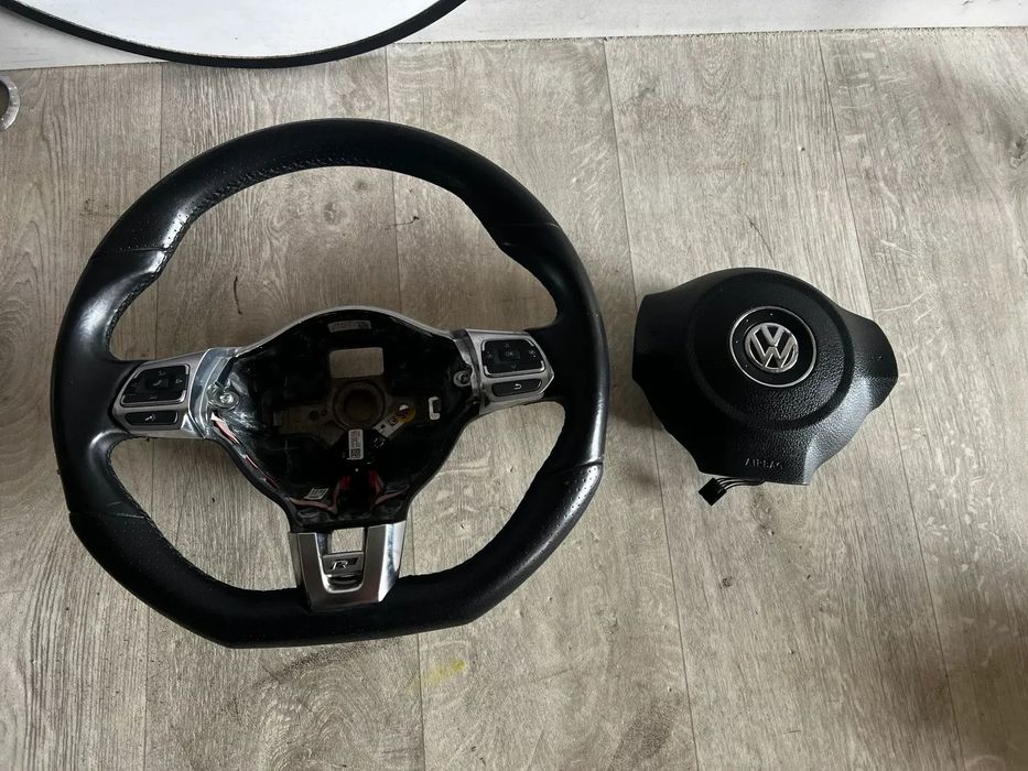 VW TIGUAN I 5N 06-15r R-LINE KIEROWNICA SKÓRZANA 1K8419091ABG0L AIRBAG 5K0880201AC