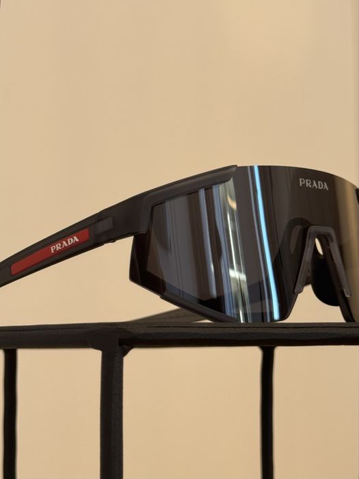 Окуляри PRADA LINEA ROSSA сонцезахисні 1:1 оригінал преміум якість спорт чорні чоловічі жіночі унісекс прада
