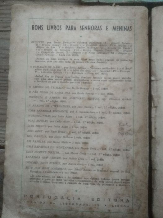 O Livro das Raparigas e Biblioteca das Raparigas (livros antigos)