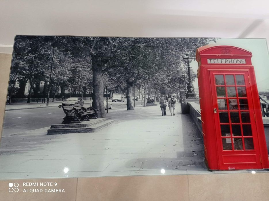 Ława szklana z nadrukiem