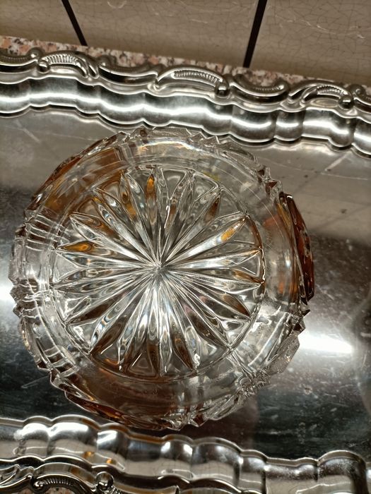 Kolorowy kryształ, misa, salaterka