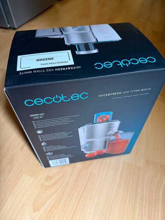 НОВА Соковижималка CECOTEC Juice&Fresh 400 Titan White + КОРОБКА