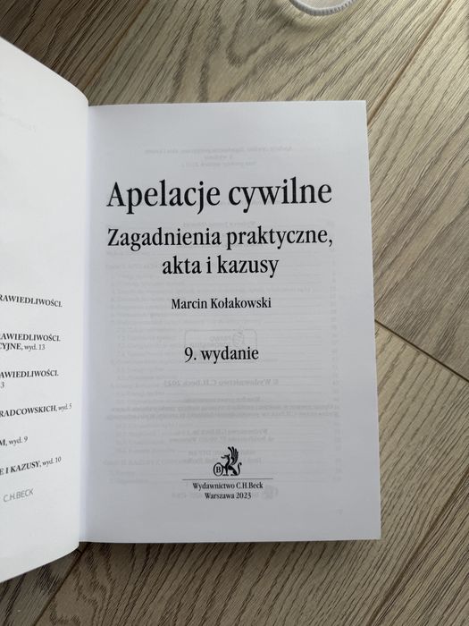 Apelacje cywilne. Zagadnienia praktyczne, akta i kazusy, M. Kołakowski