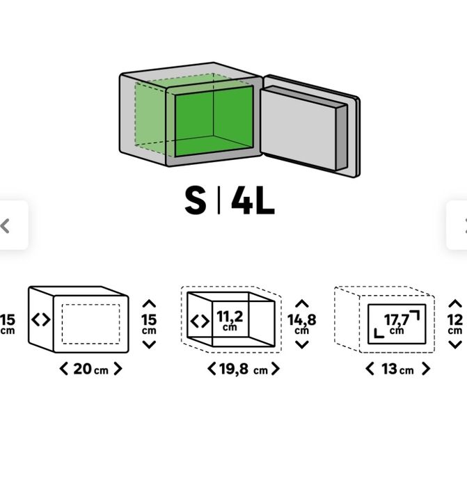 Cofre novo 2 chaves e código de 4 litros novo