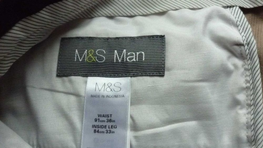 M & S- męskie sztruksy , pas; 92