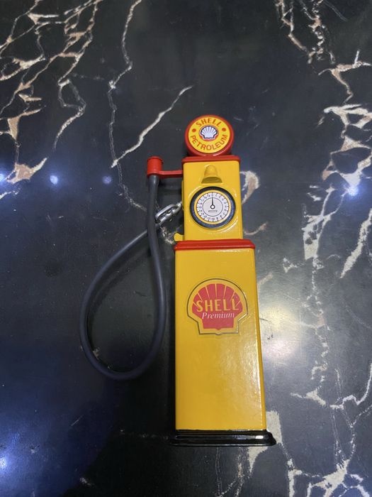 Модель бензоколонки Shell, 12 см, из металла