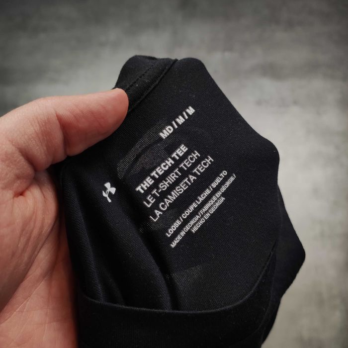 MĘSKA Koszulka Sportowa PREMIUM Czarna Logo Siłownia Under Armour PRO