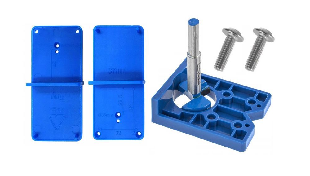 FREZ do Zawiasów Puszkowych + Prowadnicą Szablon + Meblowy Szablon