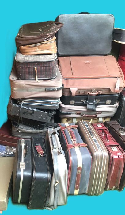 malas de viagem antigas, malas de mão, 41 unidades