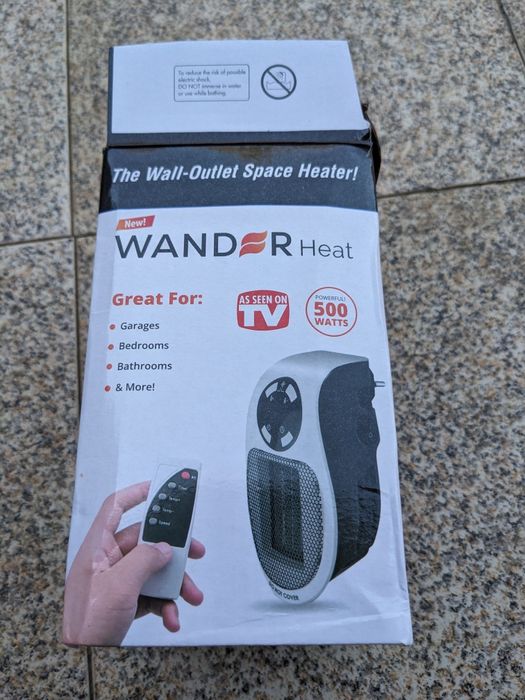 Aquecedor de tomada c/comando, 500w