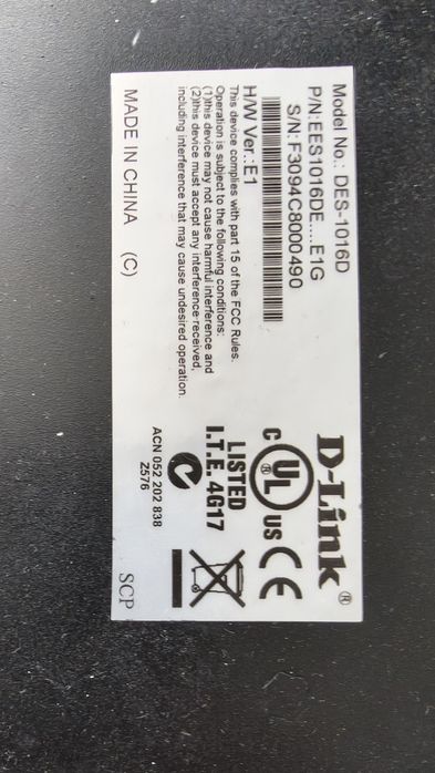 Switch, przełącznik sieciowy D-Link DES 1016-D