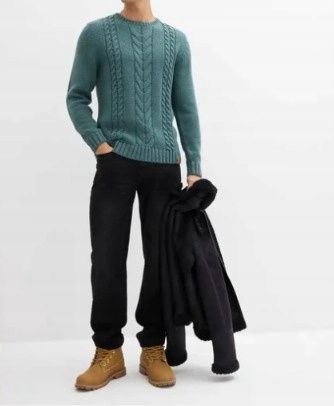 B.P.C sweter męski zielony 3XL.