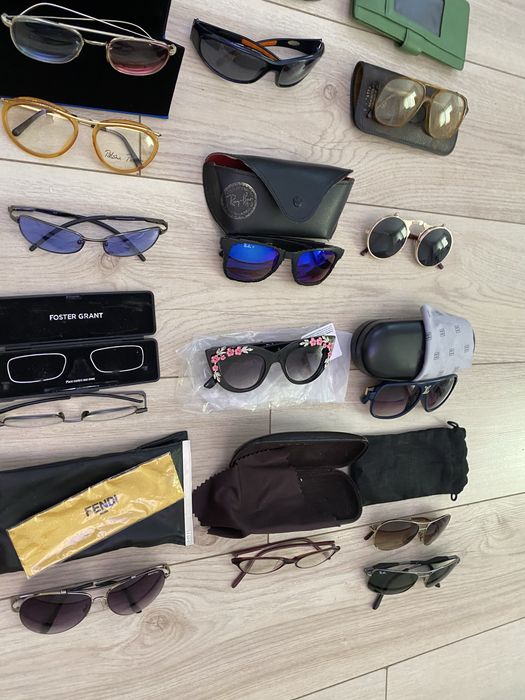 Великий лот брендових окулярів та аксесуарів: Ray-Ban, Versace, Karen Walker, Gucci, Fendi, Louis Vuitton, Vanquish та інші (25+ пар)