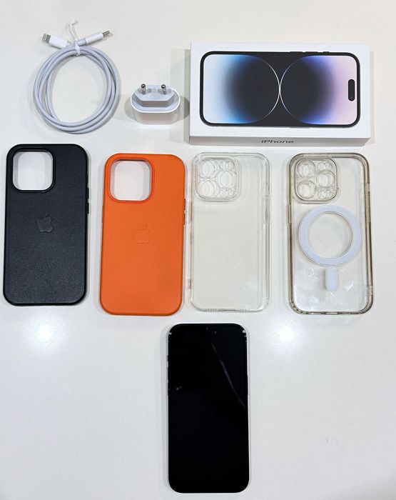 iPhone 14 Pro 128 GB | Bateria nova | Caixa + 4 capas