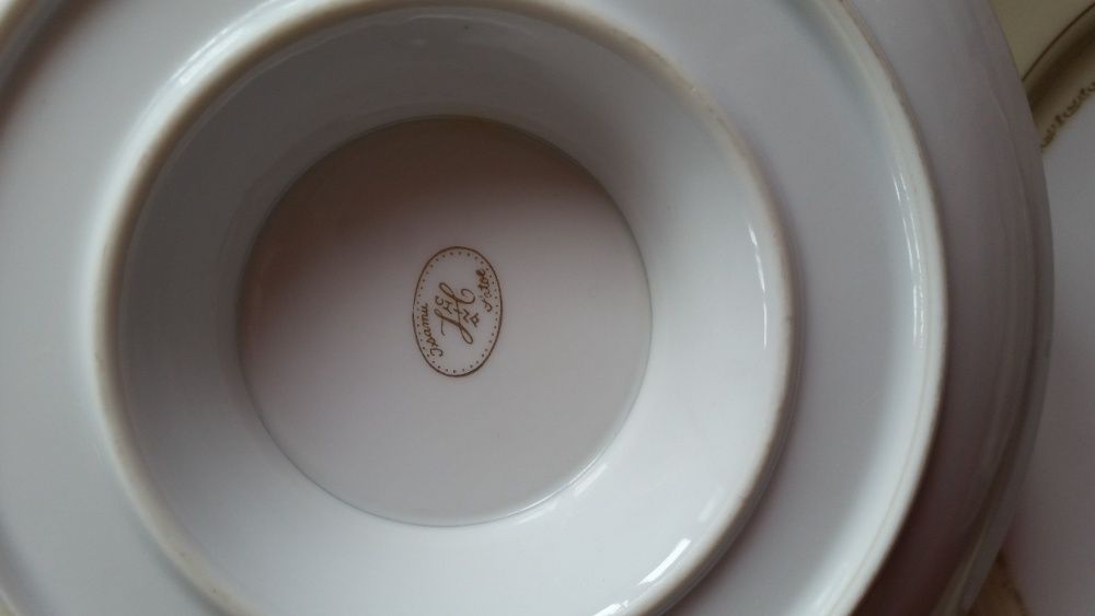 Precioso serviço porcelana simu china desenohs en relievo po oro 24k
