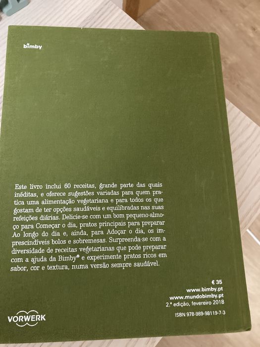 Livro Bimby -verdes e alternativas. Vegetariano. Vegan .