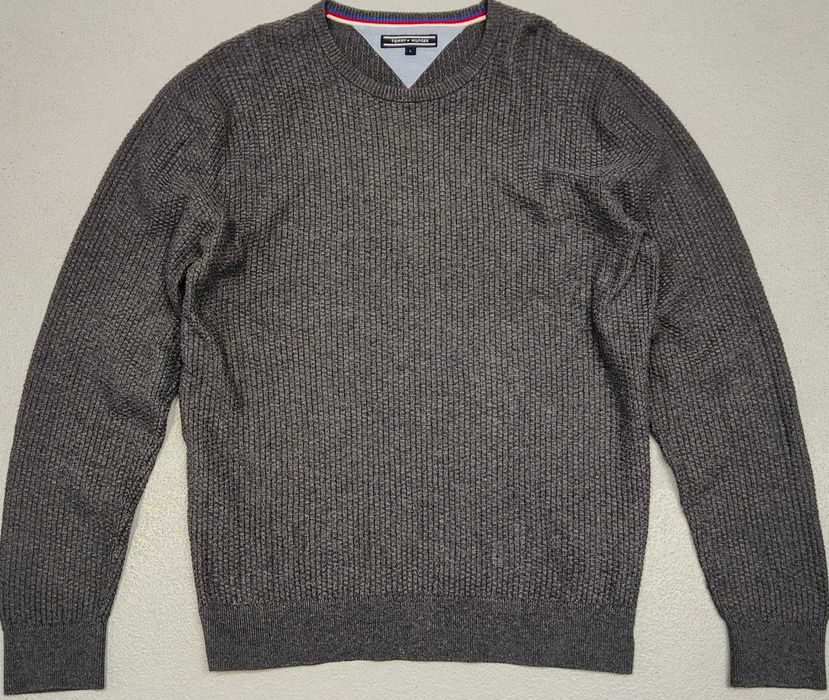 Rw) TOMMY HILFIGER męski sweter dzianinowy Roz.L