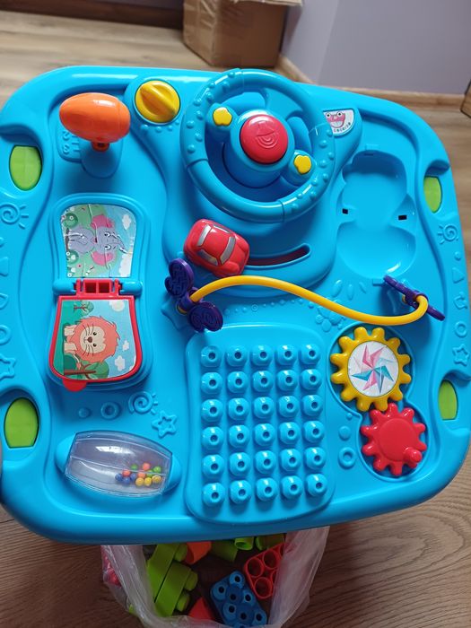 Stolik interaktywny z klockami kierownicą, dwustronny. EarlyStep