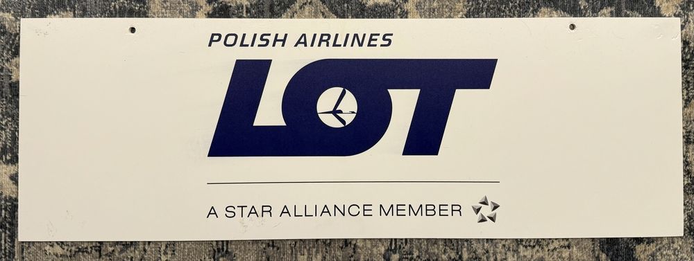 Szyld reklamowy PLL Polskie Linie Lotnicze LOT