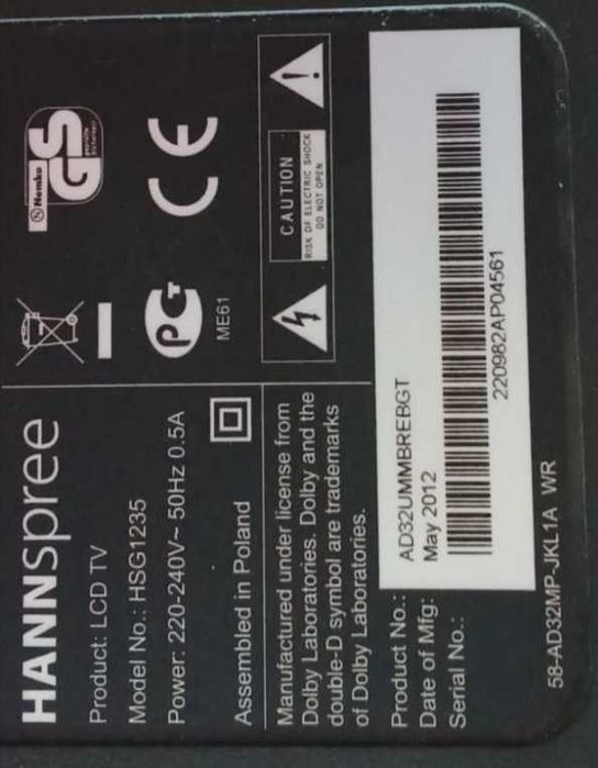 4 Tv para peças. Samsung e HANNSPREE 42cm para peças.