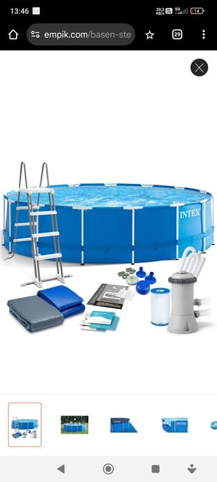 Duży basen INTEX stelażowy 457x107