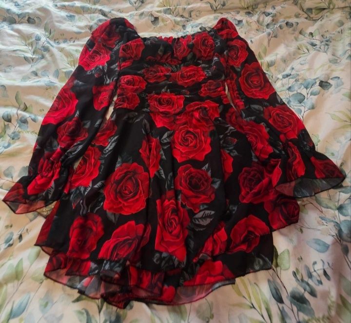 Sukienko kombinezon Hollywood dream butik one size kwiaty