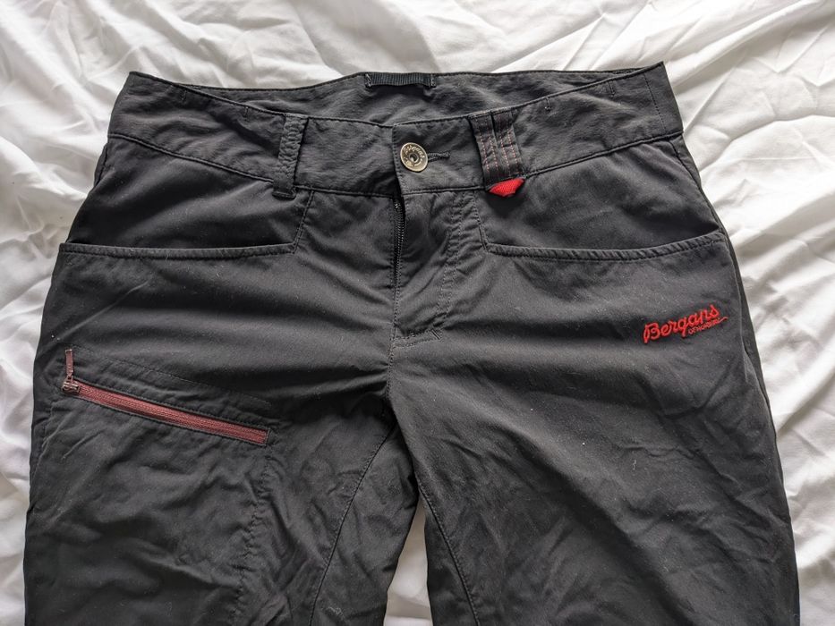 BERGANS spodnie trekkingowe outdoor turystyczne górskie rozm S czarne