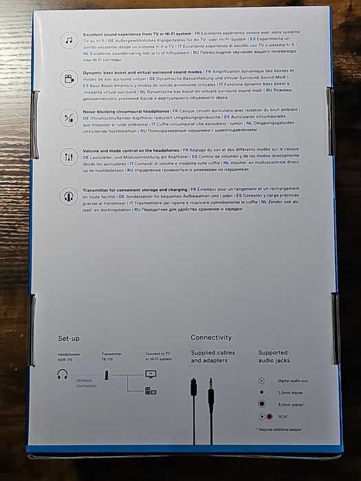 Sennheiser RS175 Czarny
Słuchawki Wokółuszne, Bezprzewodowe Sennheiser