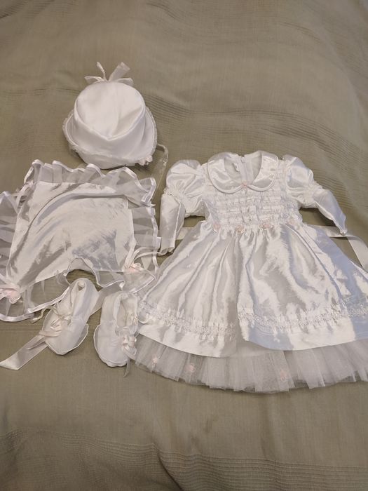 Sukienka do chrztu rozmiar 68 + dodatki