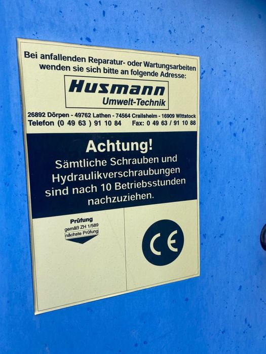 Prasa stacjonarna do makulatury i pojemnik 28m3  do  ten prasy