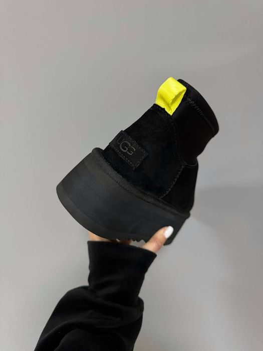 Женские угги UGG Mini Dipper Black жіночі уггі уги угг на платфо — zdjęcie 3