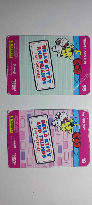 Com lista - 82 Cartas Coleção Panini "Hello Kitty and Friends Fun Together"