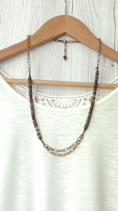 Komplet biżuterii damskiej z kamieni, styl Boho