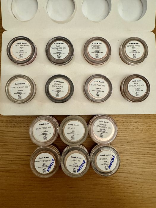 Paletka cieni Clare Blanc Paris 1 + dodatkowe kosmetyki – mało używane