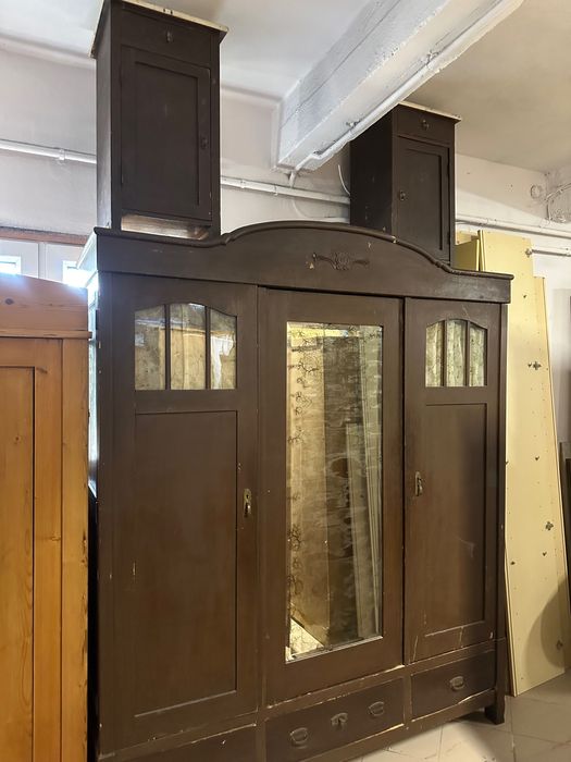 Drewniana sypialnia | Szafa + 2x szafka nocna DOWÓZ DO DOMU