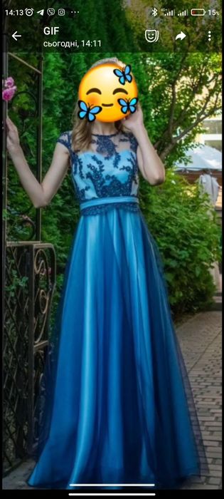 Сукня святкова, вечірня, випускна, розмір 40