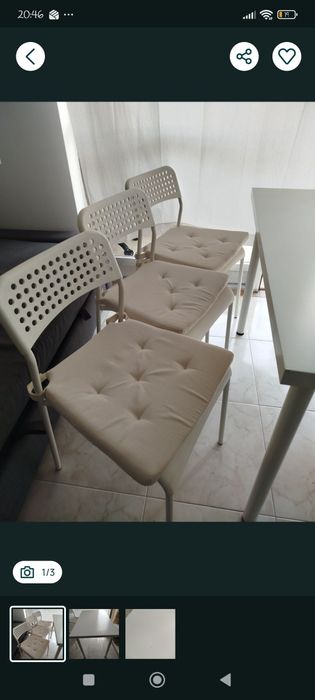 3 Cadeiras Ikea Branca