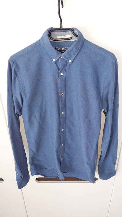 Wyjściowa, męska koszula marki ZARA, granatowa