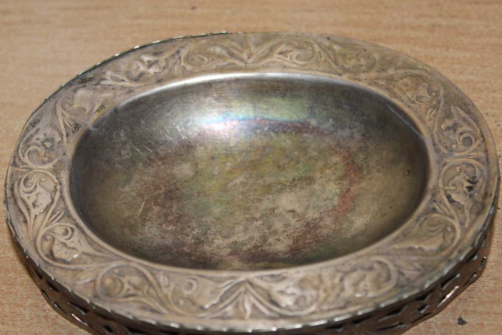 Пепельница мельхиоровая