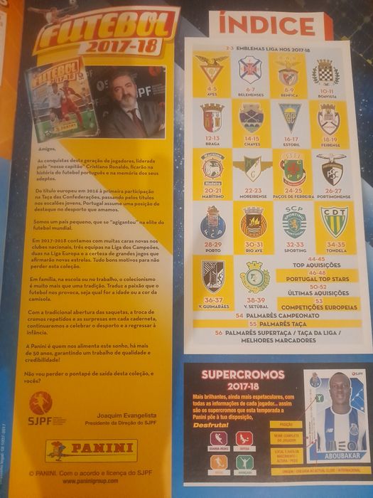Caderneta oficial de cromos 2017-2018