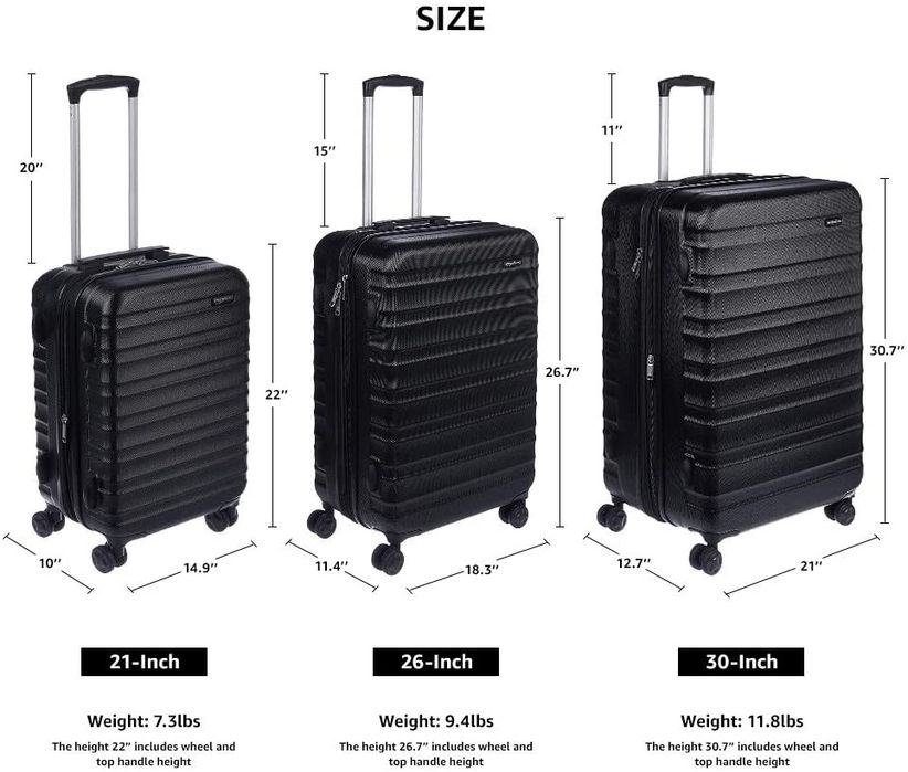 Walizka Twarda Kabinowa Amazon Basics 36 L 55 Cm