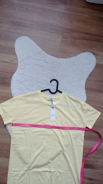 T-shirt żółty długi Pieces