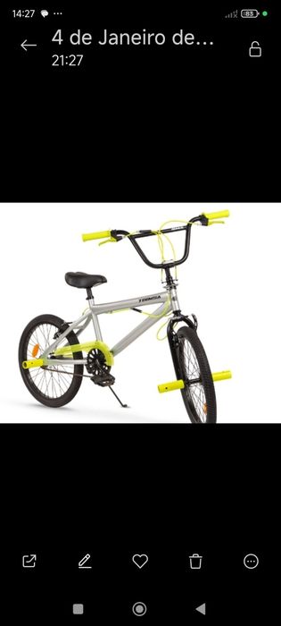 Bicicleta Toimsa BMX 20" como nova
