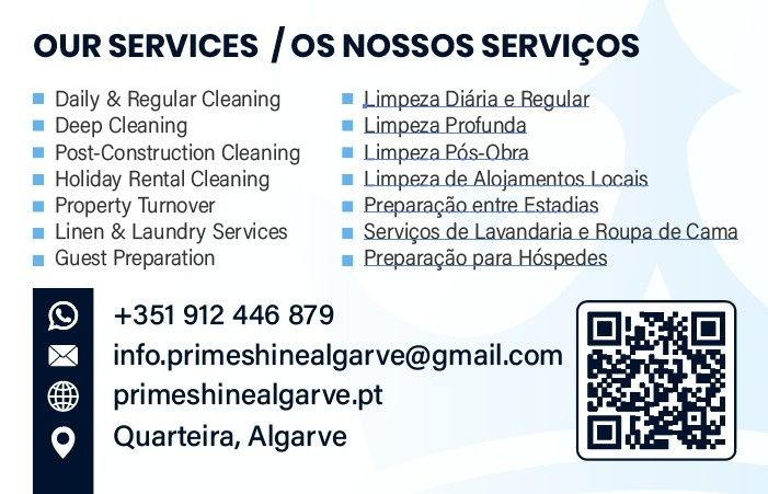 Serviço  p / T1  Check-in, Check-out, Lavandaria e respetiva Limpeza  90.00€