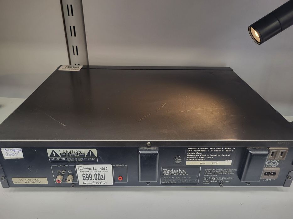 CD Odtwarzacz Płyt TECHNICS SL-P405C USA Unikat na 230V Komis madej