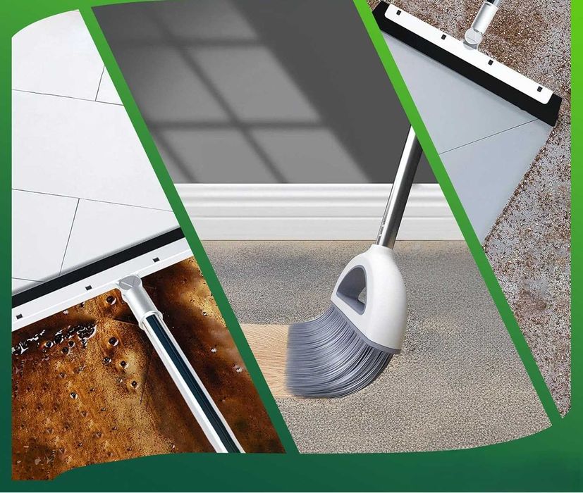 Zestaw miotła i szufelka ToolSpace 3w1 z wyciskaczem 180°