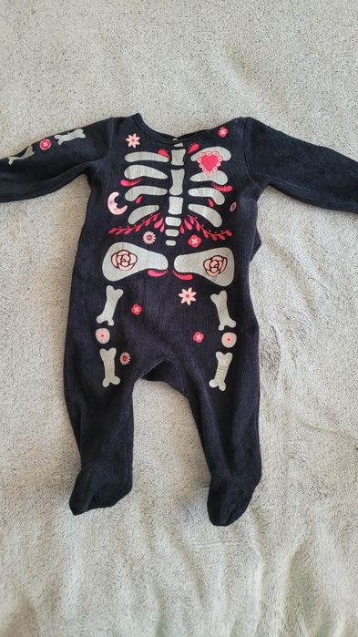 Przebranie Halloween dla niemowlaka rozm. 68 szkieletor