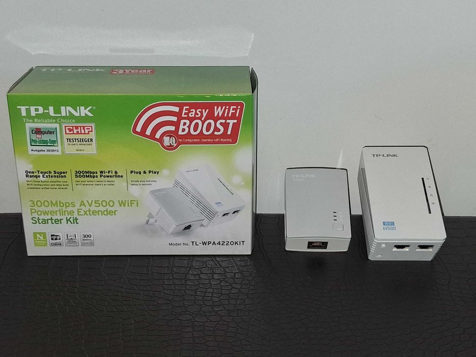TP-Link Powerline Wi-Fi AV500 TL-WPA4220KIT – A funcionar