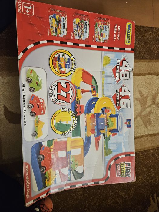 Дитячий гараж для машинок конструктор дитячий трек Wader 3- level gara